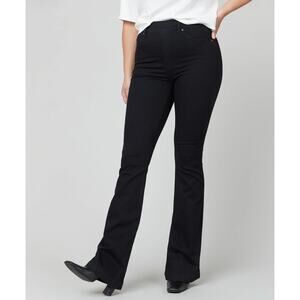 Spanx Flare Pull-On Jeans in Clean Black NWT Size Small Petite